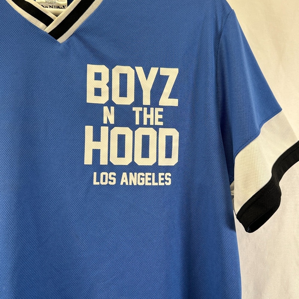 Boyz N The Hood Jersey Shirt Mens M Blue Los Angeles 1991 Thug Ice Cube Doughboy - Picture 5 of 9